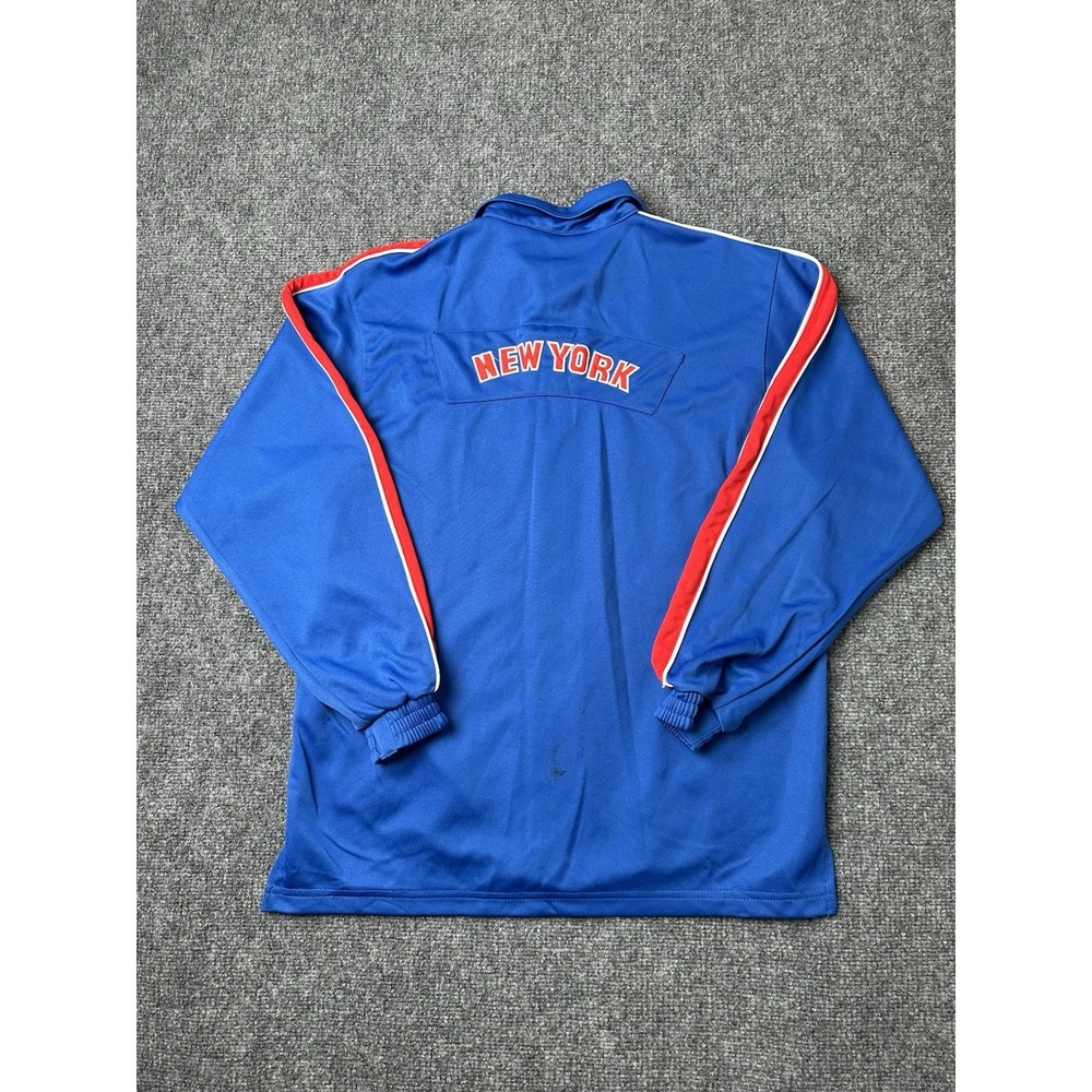 Young SCX Athletics Blue New York Button Jacket Red Stripe,‎ Size L 14-16 Years - Picture 2 of 10